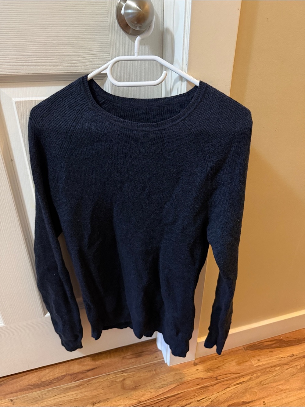 Men's Patrick Assaraf Crewneck Knit Sweater in Dark Navy